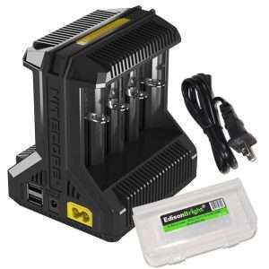 The eighth of our best battery chargers, the NITECORE i8 eight Bays Smart Battery Charger